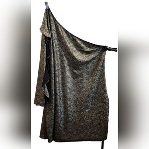 Silver One-Shoulder Dress